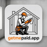 GetMePaid.app icon - kneeling contractor